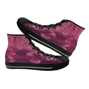 women's high top canvas shoes "magenta city"